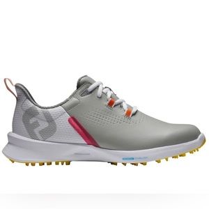 FootJoy Fuel  Women's Spikeless Golf Shoe (Grey/White/Pink) Designed for Golf.